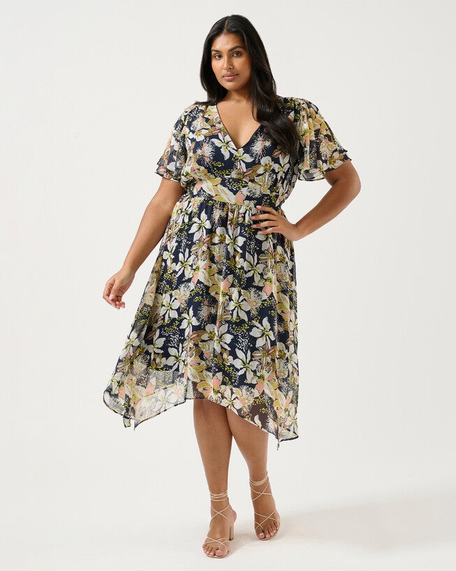 Wilsons Prom Dress, Print / Navy, alternate image number 5