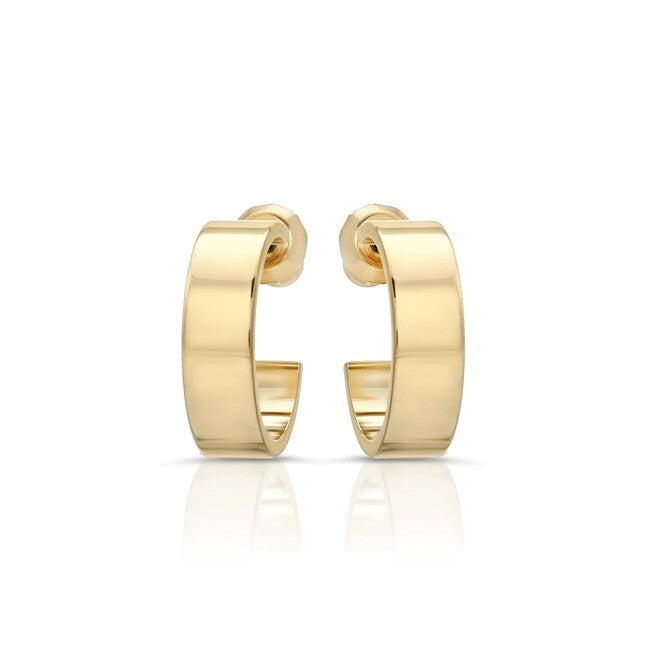 Mini Cora Huggie Hoops Gold, Gold / Gold, hi-res image number 0