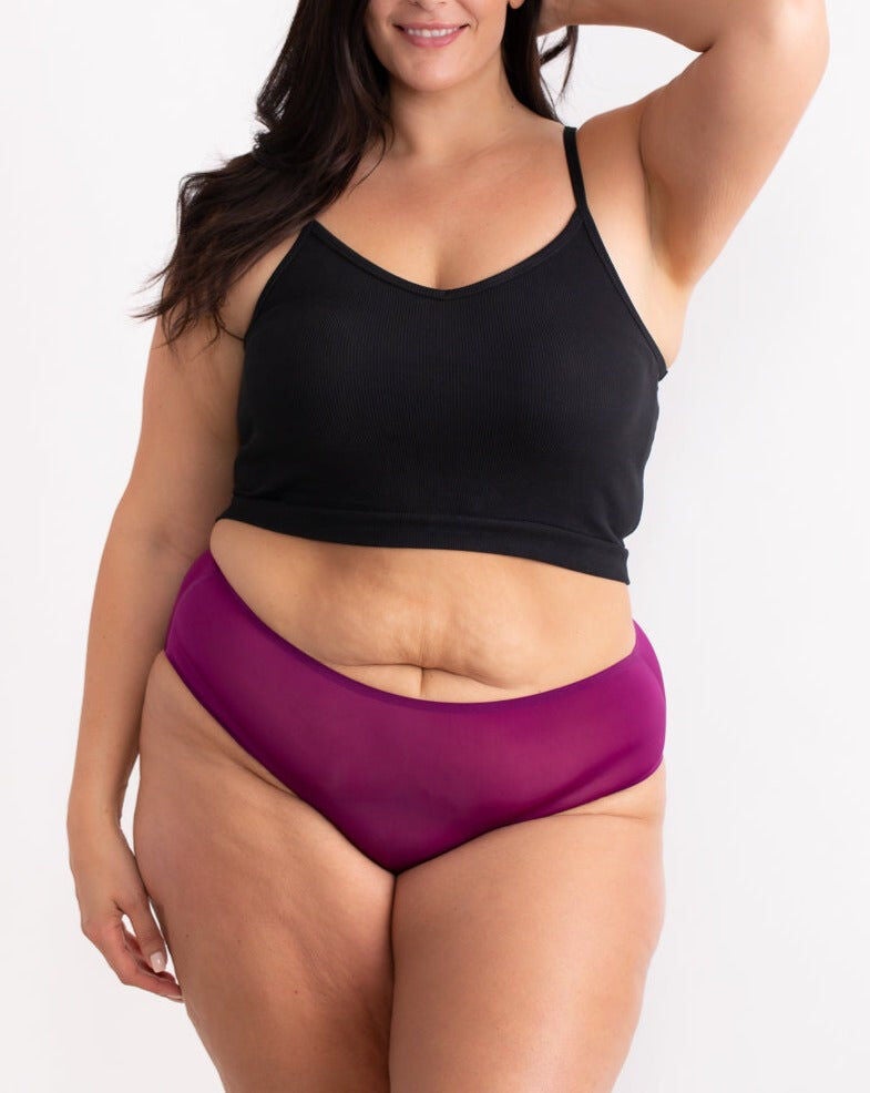 No Brainer High Rise Panties, Plum Caspia / Purple, alternate image number 2