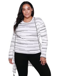 Sienna Long Sleeve Cardigan, Winter WhiteBlack / White, hi-res image number 0
