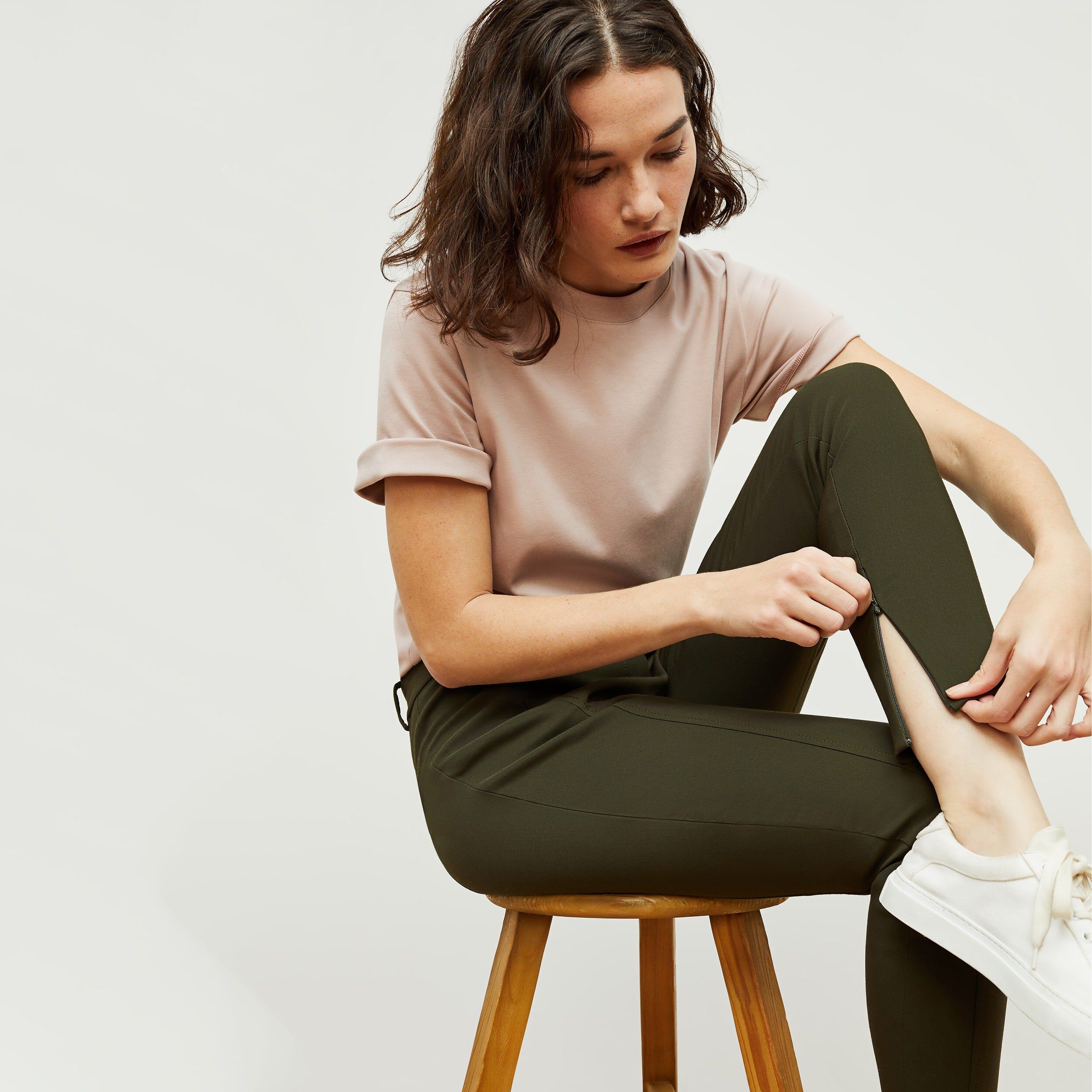 Curie Pant - PowerStretch, Dark Olive / Forest Green, alternate image number 2