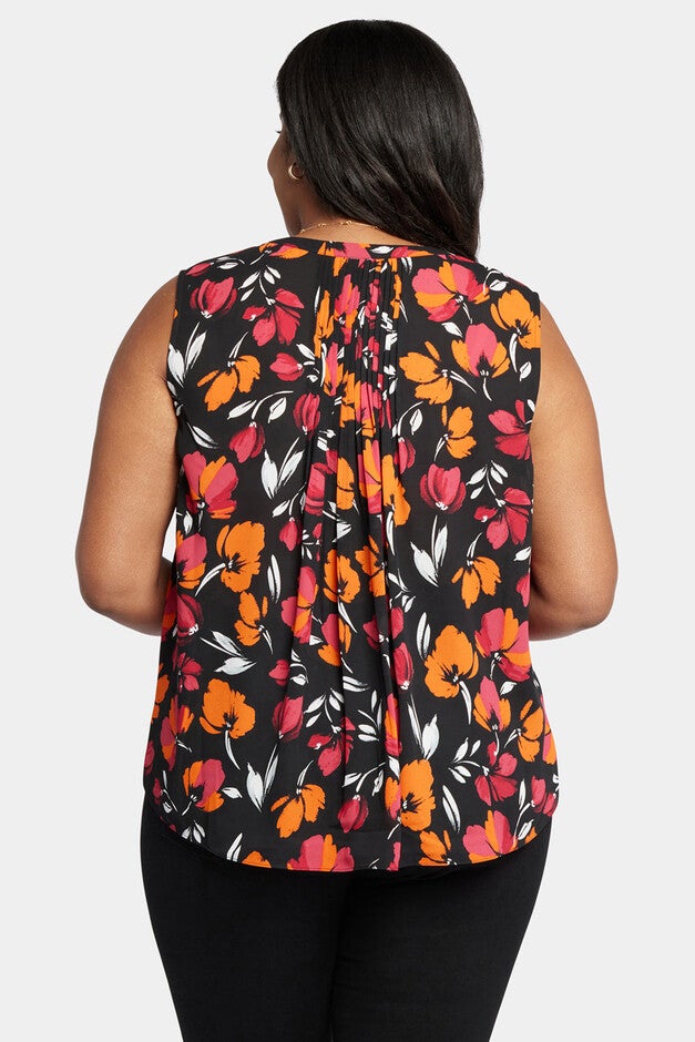 Sleeveless Pintuck Blouse, , alternate image number 2