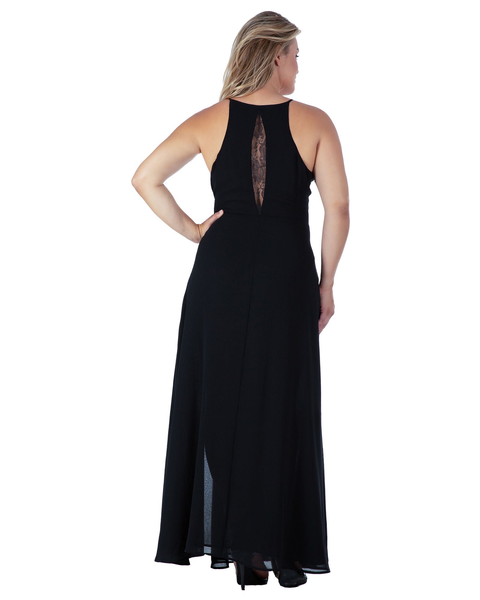 Women&#39;s Lace Detailed Sleeveless Maxi Dress, , alternate image number 6