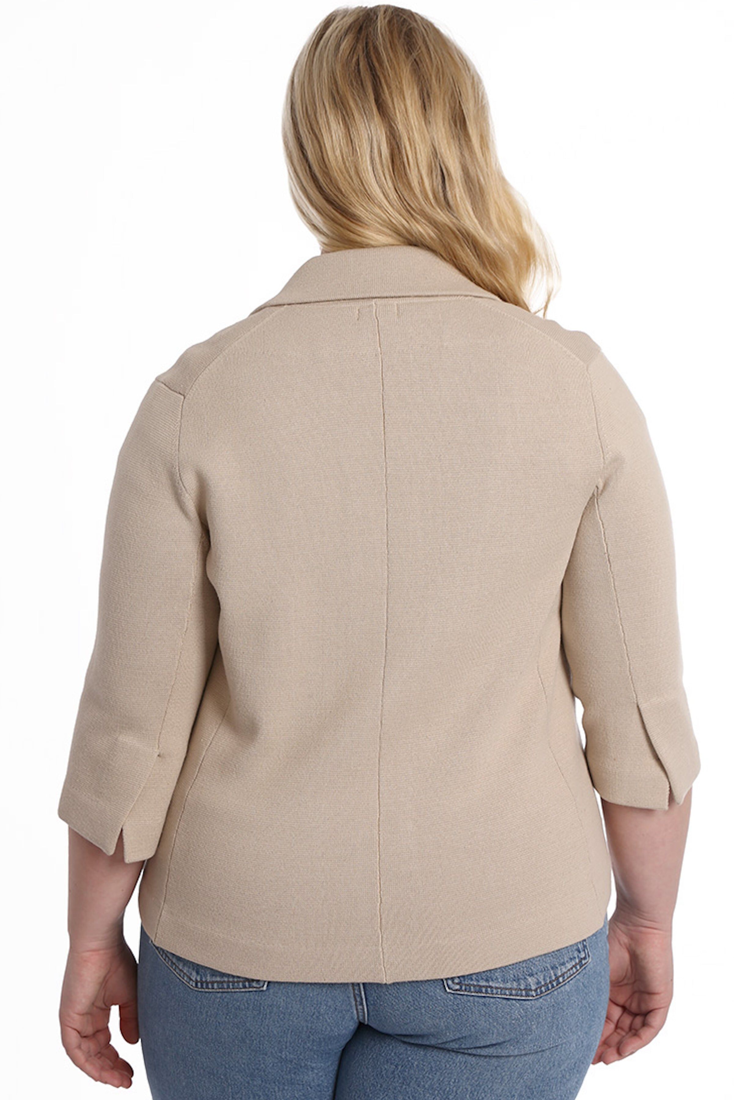 Cotton blend shrunken blazer, Brown Sugar / Beige, alternate image number 1