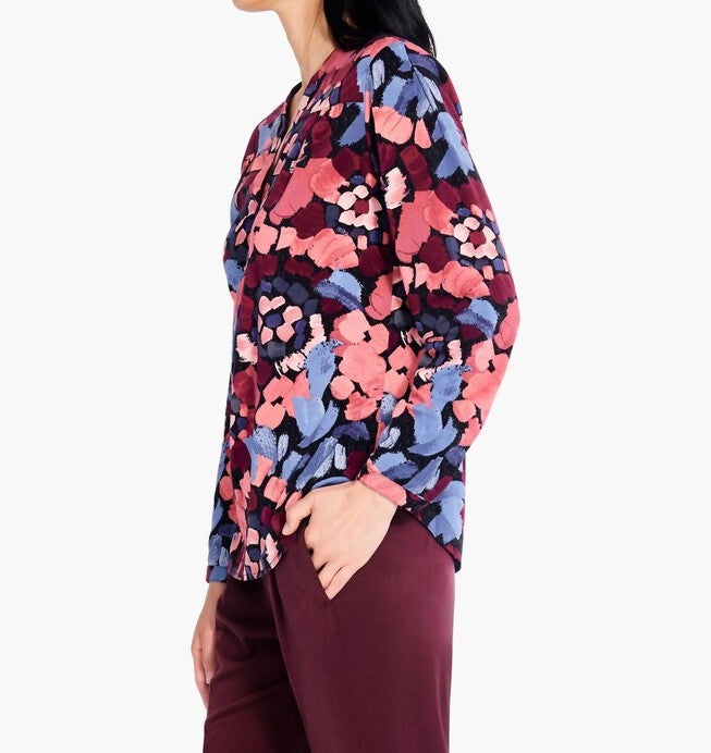 AUTUMN BLOOM LIVE IN TOP IN RED MULTI, Red Multi / Red, alternate image number null
