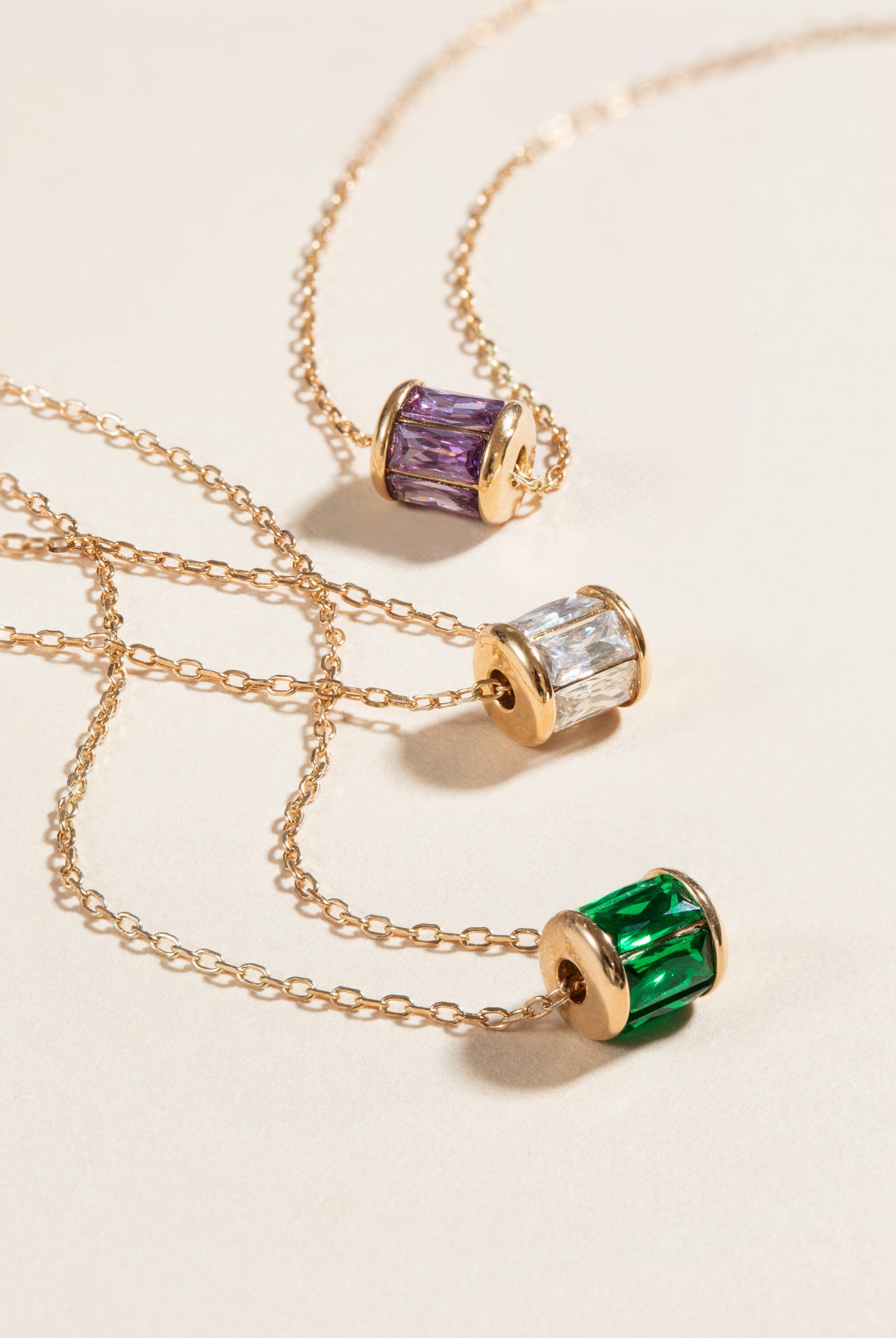 Birthstone Precious Pendant Necklace, Gold  April / Gold, alternate image number 4