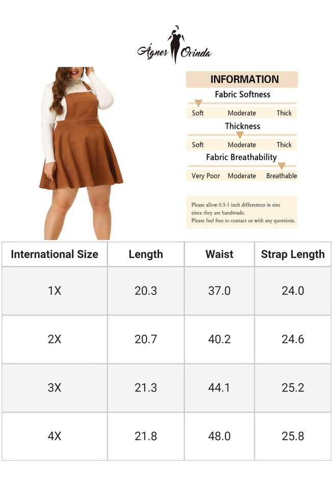 FAUX SUEDE MINI PLEATED SUSPENDER OVERALL SKATER SKIRT, Brown / Brown, alternate image number 4