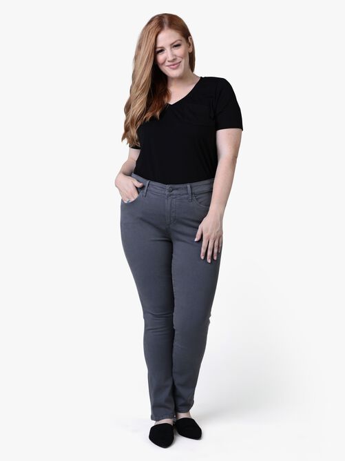 Vivian Mid Rise Slim Jeans, ANDY / Light Grey, alternate image number 1