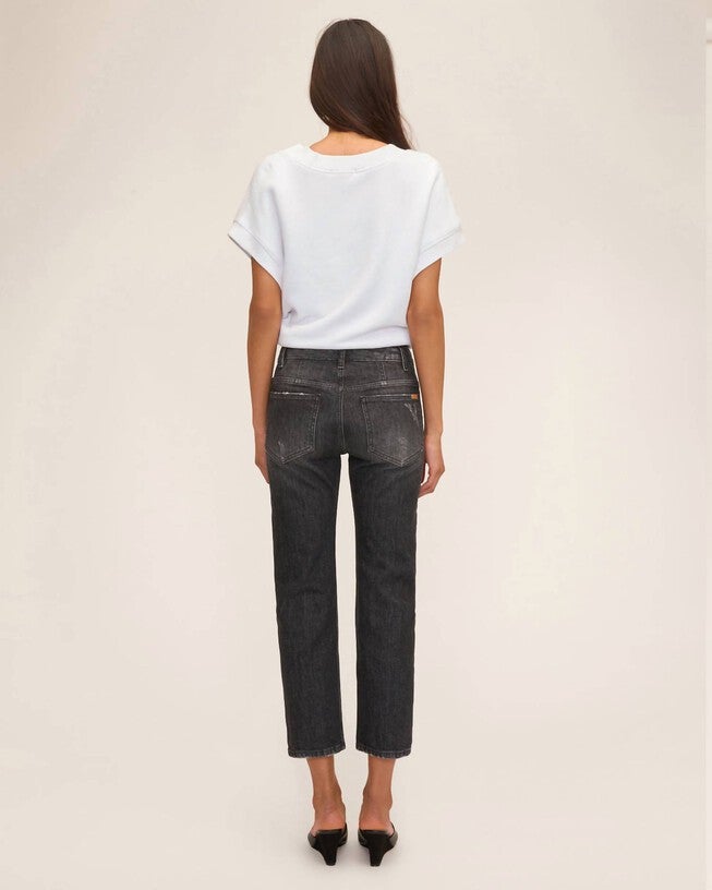TURNER II HIGH WAIST CORSET JEAN IN FADED BLACK, Faded Black / Black, alternate image number null