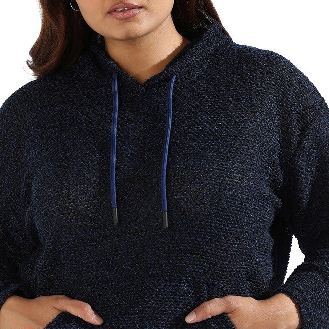 Blue Textured Sweatshirt, , alternate image number 9