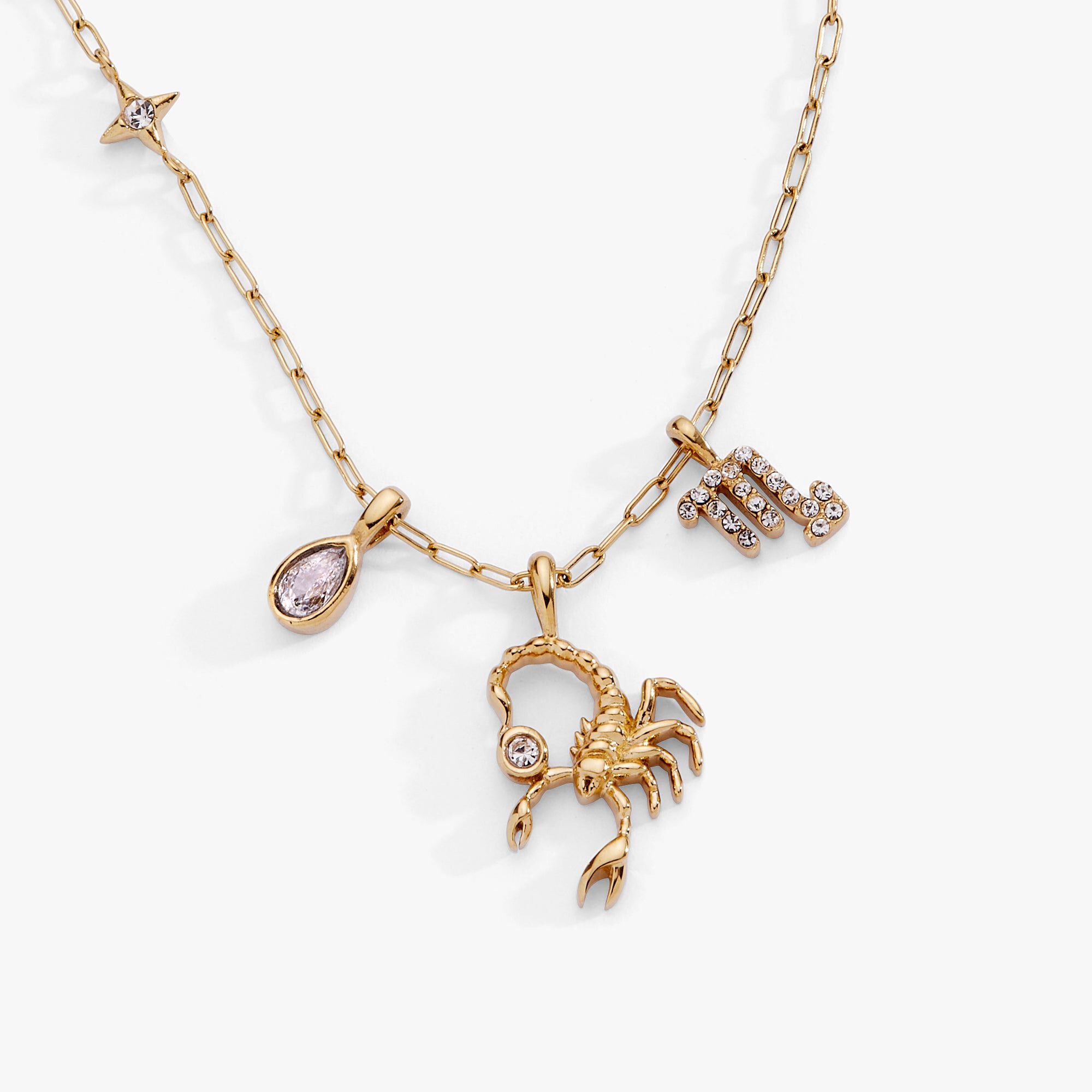 Zodiac Charm Cluster, Scorpio / Gold, alternate image number 2