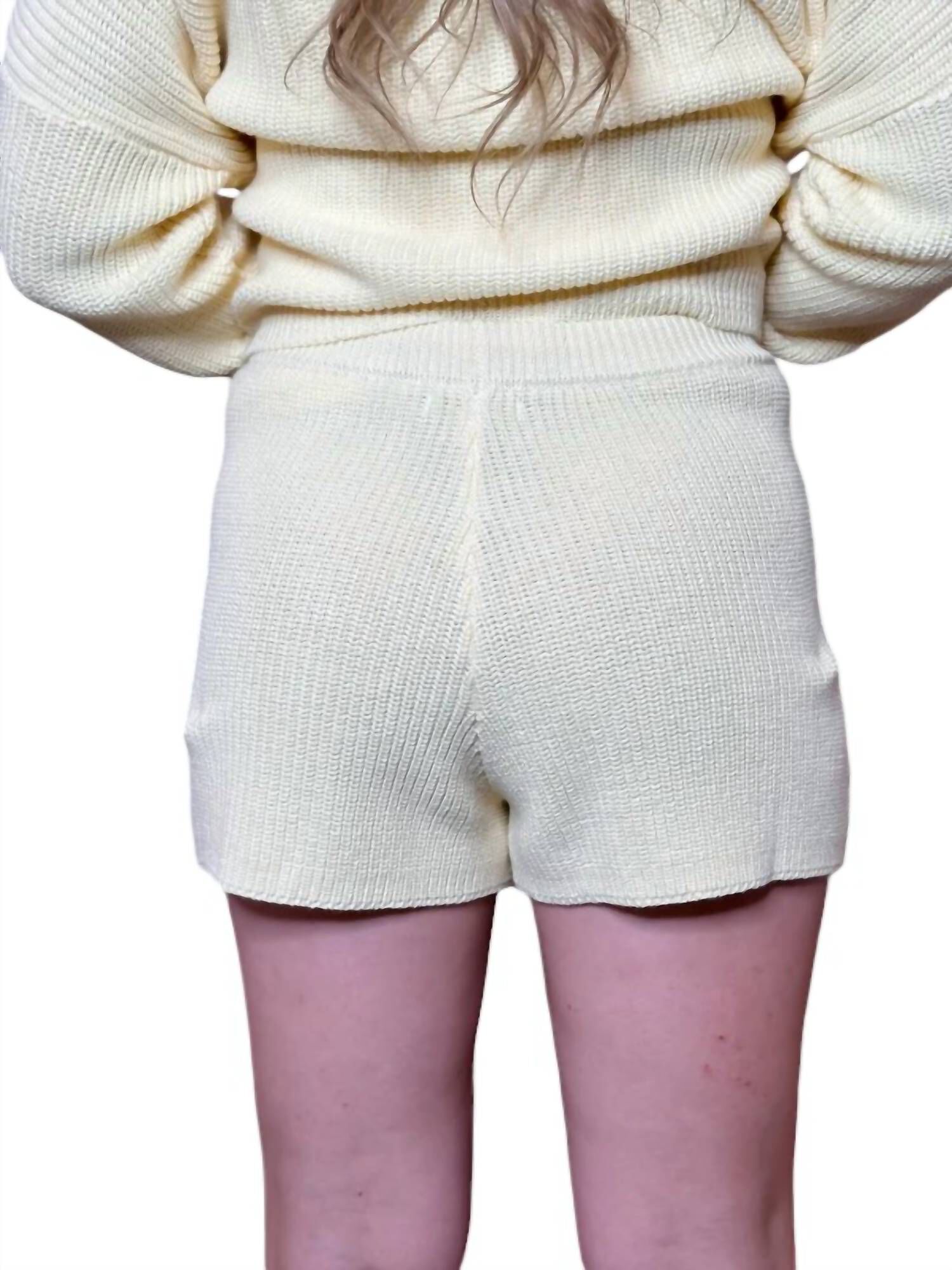 Brianna Sweater Short, Yellow / Yellow, alternate image number 1