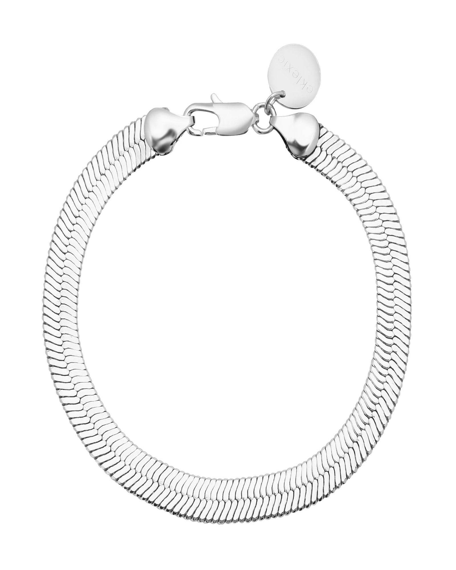 7mm Viper Chain Bracelet 8 inches Silver, Silver / Silver, hi-res image number 0