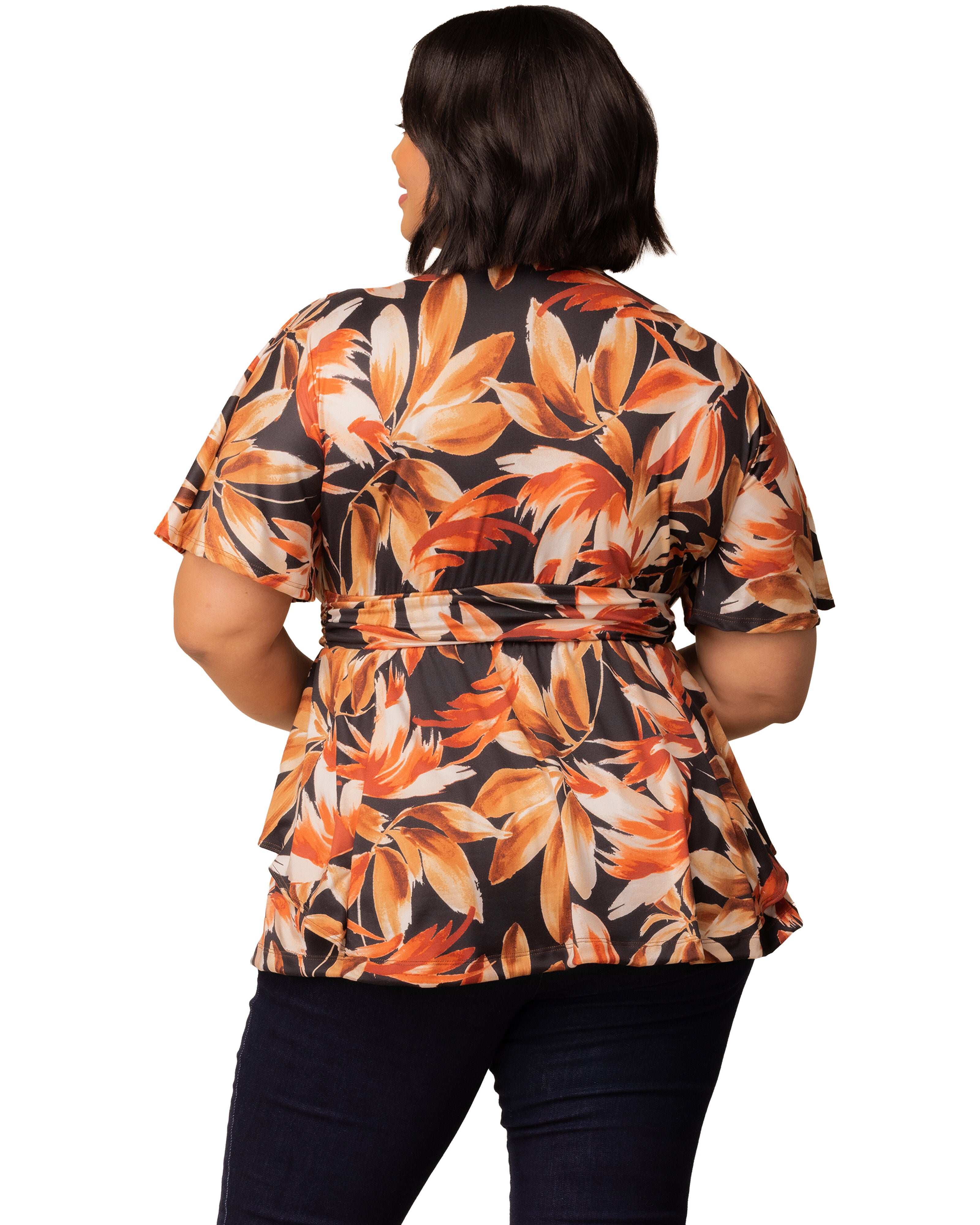 Encore Print Top, HARVEST FEST / Orange, alternate image number 1