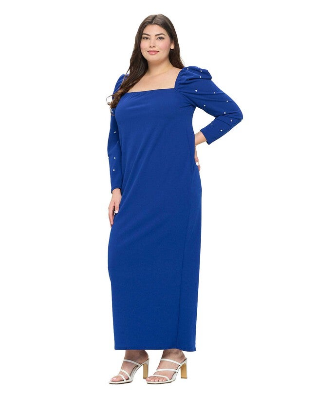 EVANGELINE RHINESTONE SLEEVE DRESS, , alternate image number null