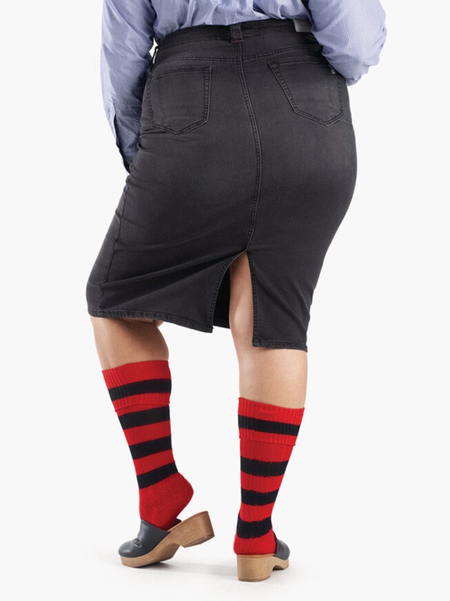 Denim Skirt, ADRIANNA / Black, alternate image number 3