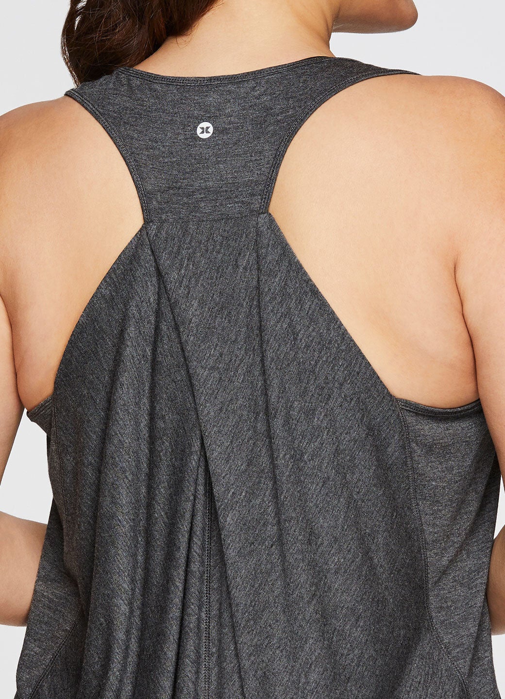 Prime Relaxed Twist Back Tank Top, Charcoal / Charcoal Grey, alternate image number 2