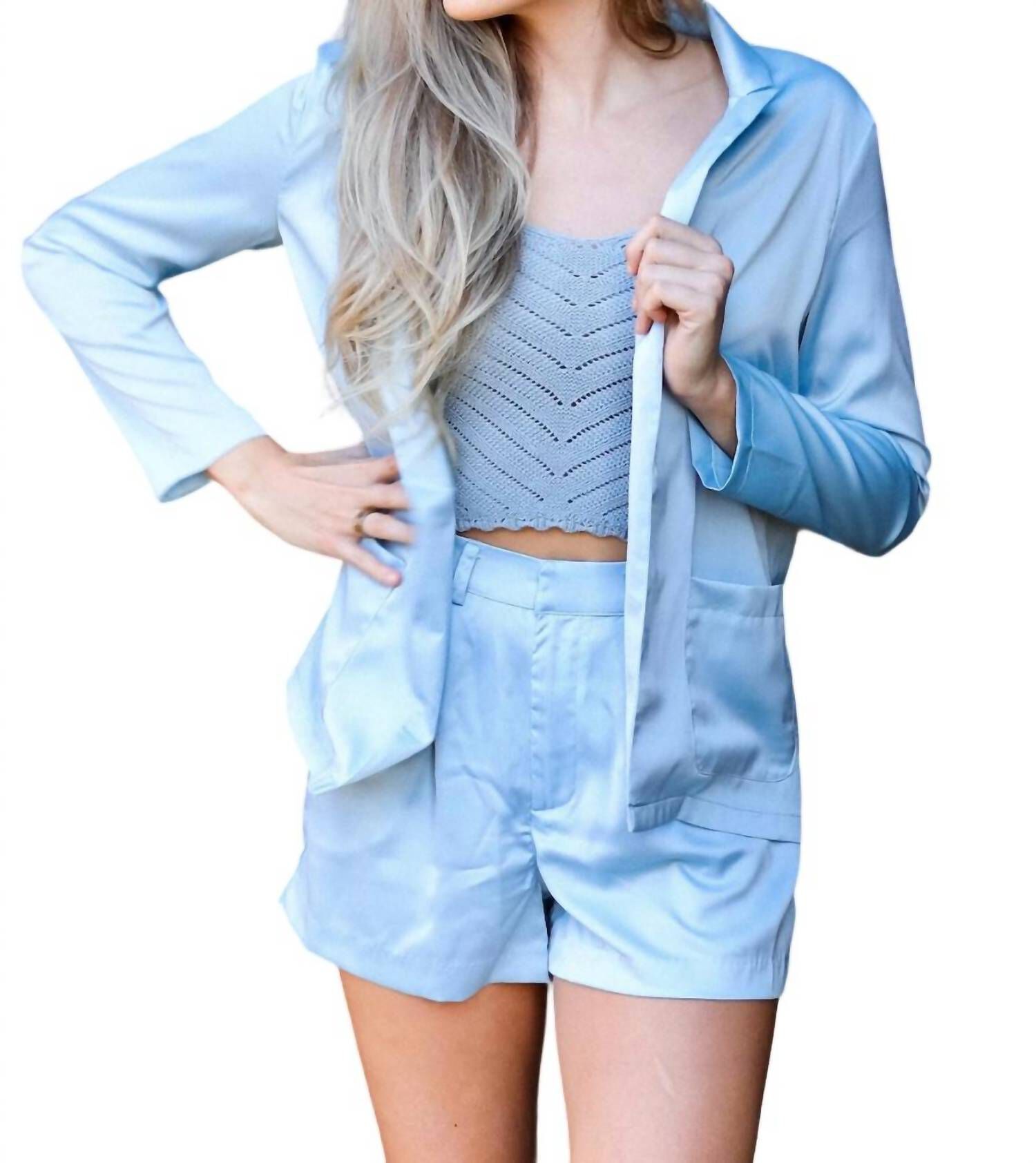 All Of The Lights Shorts In Baby Blue, , alternate image number 1