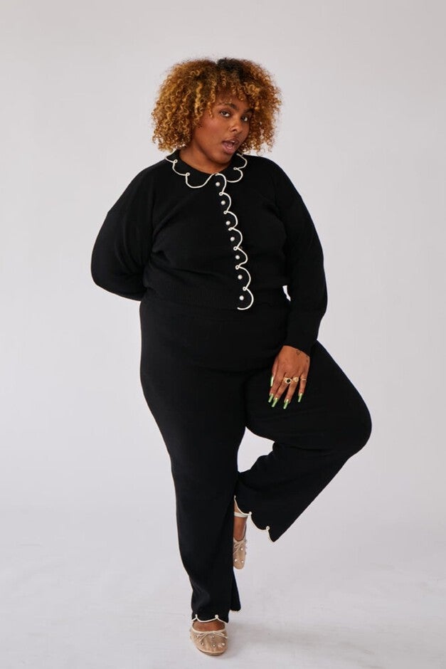 CUPCAKE CARDIGAN, BLACK / Black, hi-res image number null