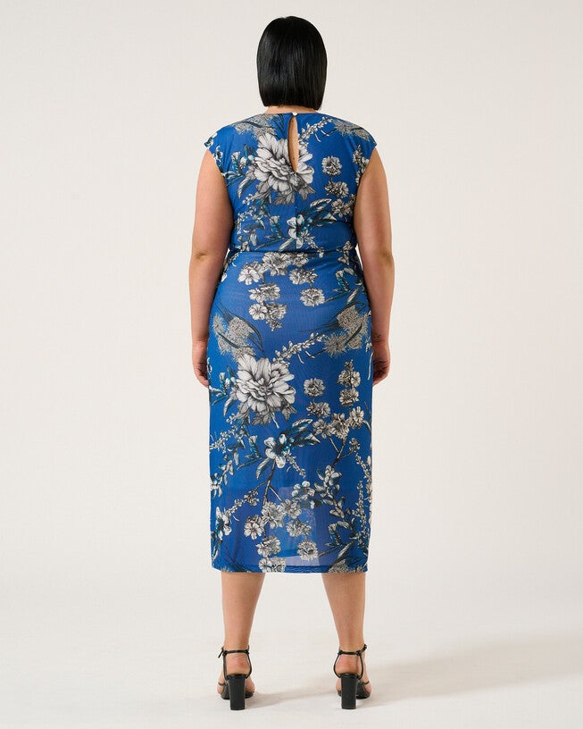 Elysium Dress, Print / Royal Blue, alternate image number null