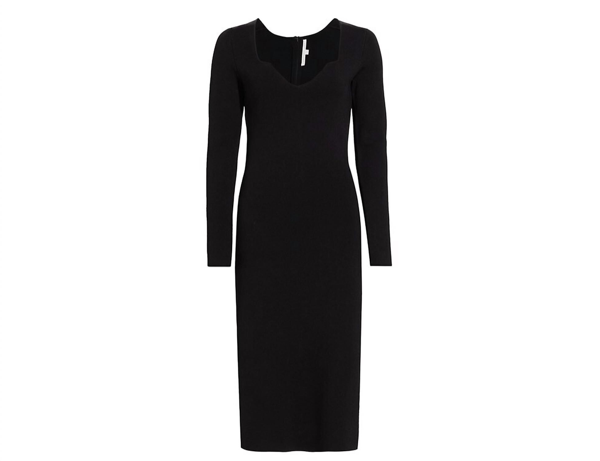 IMKA CASHMERE MIDI DRESS, Black / Black, alternate image number 3