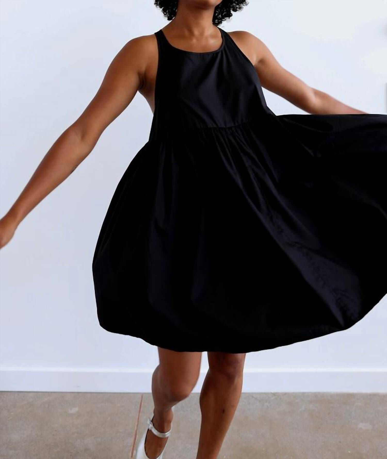 SOPHIE MINI DRESS IN BLACK, Black / Black, alternate image number 2