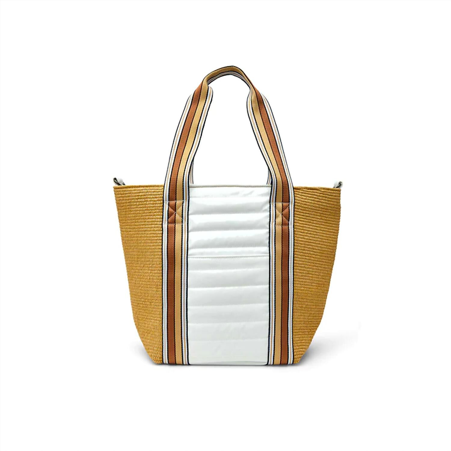 Sunset Tote, Dune Raffia  White Patent / Yellow, hi-res image number 0