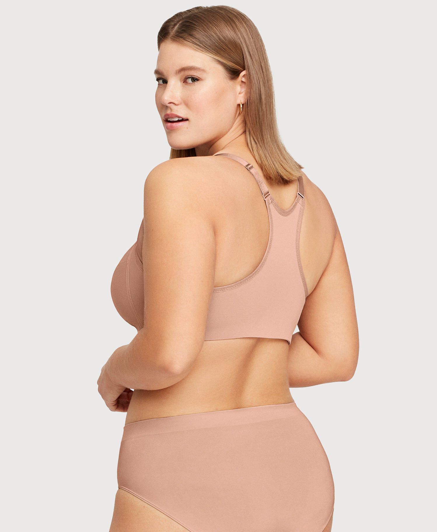 Front-Closure Smoothing WonderWire Bra, Cappuccino / Taupe, alternate image number 2