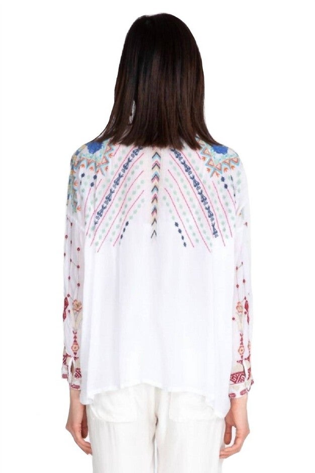 DISHA BLOUSE IN WHITE, White / White, alternate image number 1