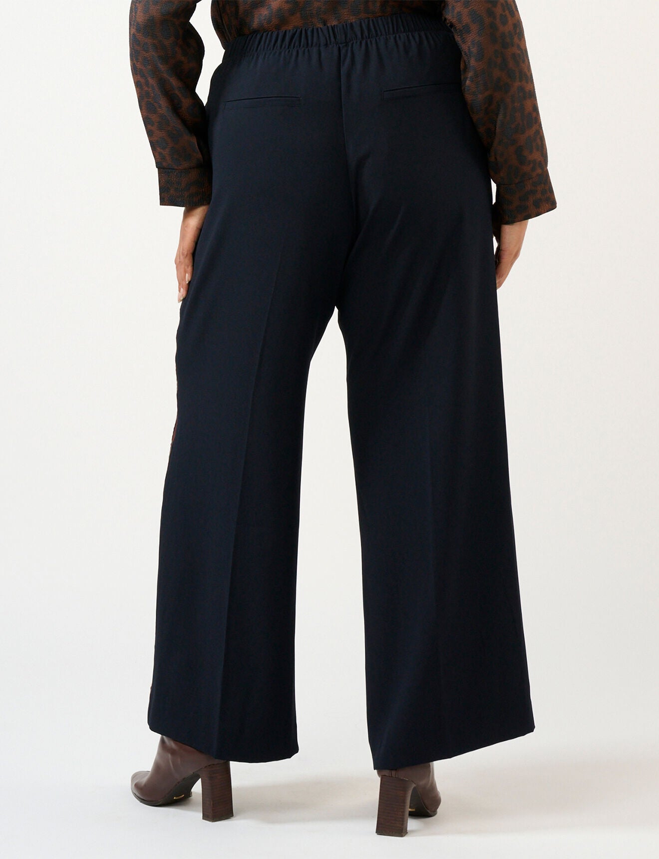 Jesse Wide Leg Pant, NavyChoc / Brown, alternate image number 3