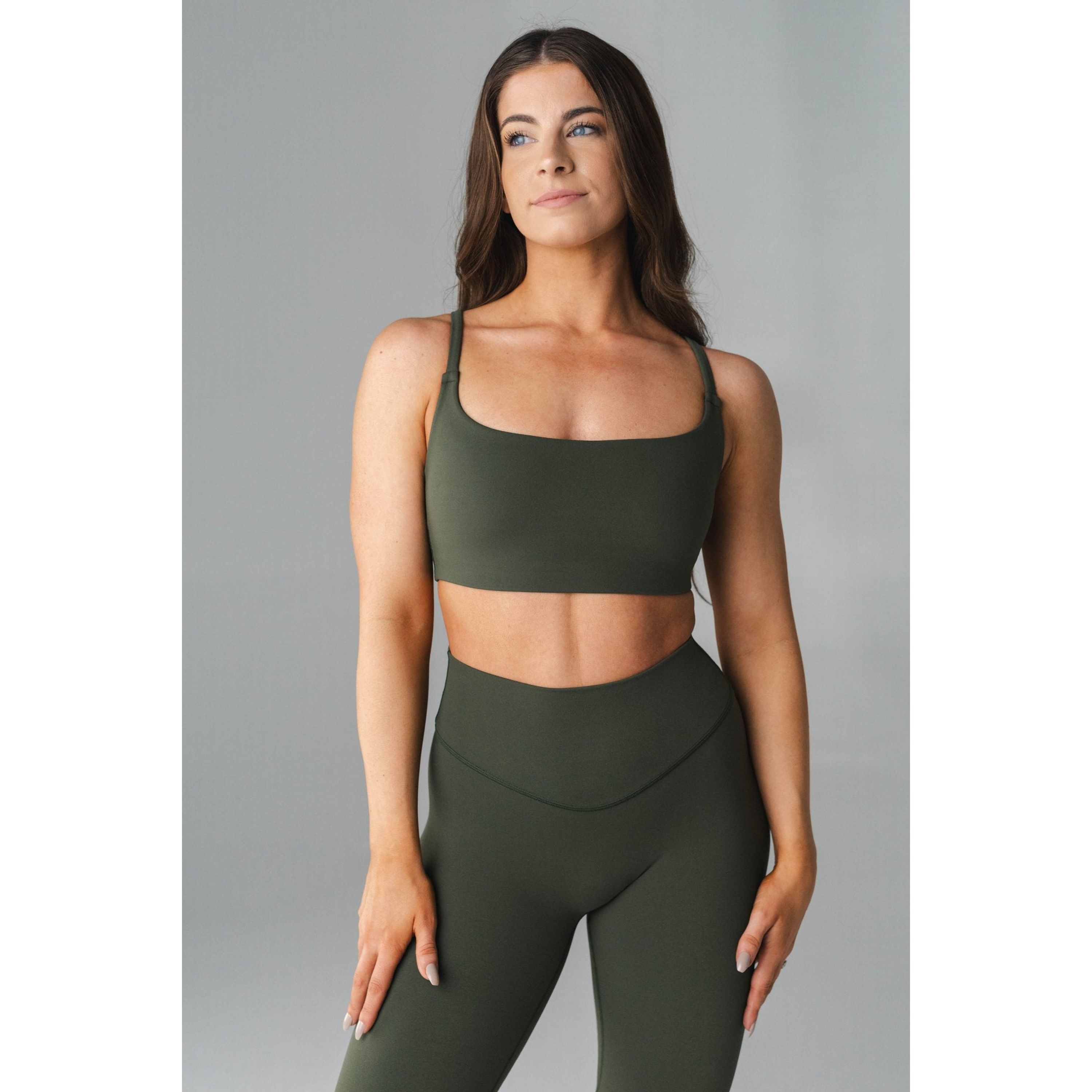 Cloud II Scoop Bra, Olive / Olive Green, hi-res image number 0