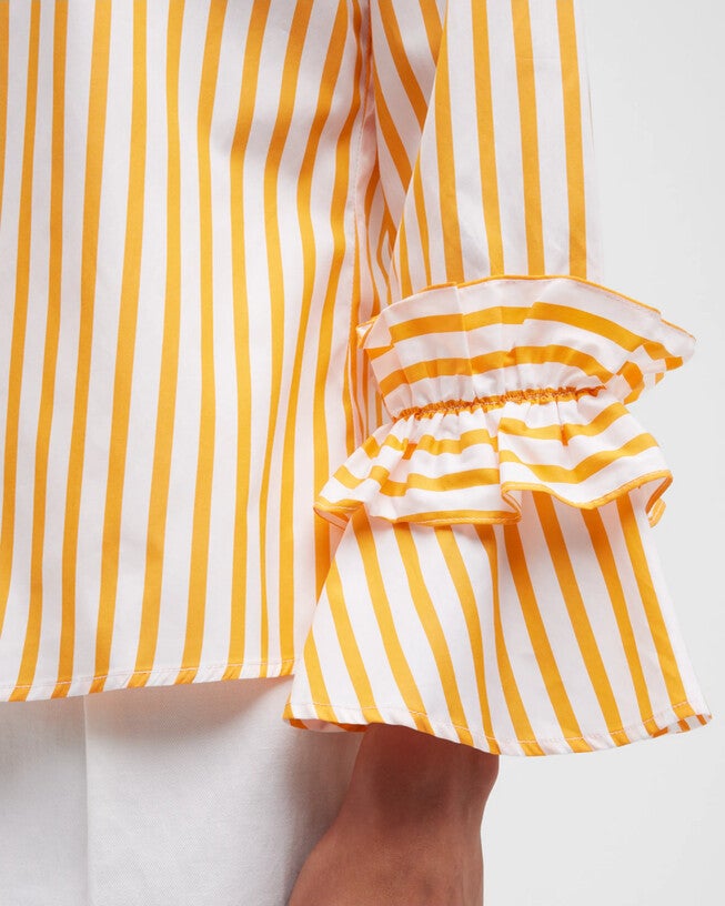 Selina Shirt, Marigold Stripes / Yellow, alternate image number null