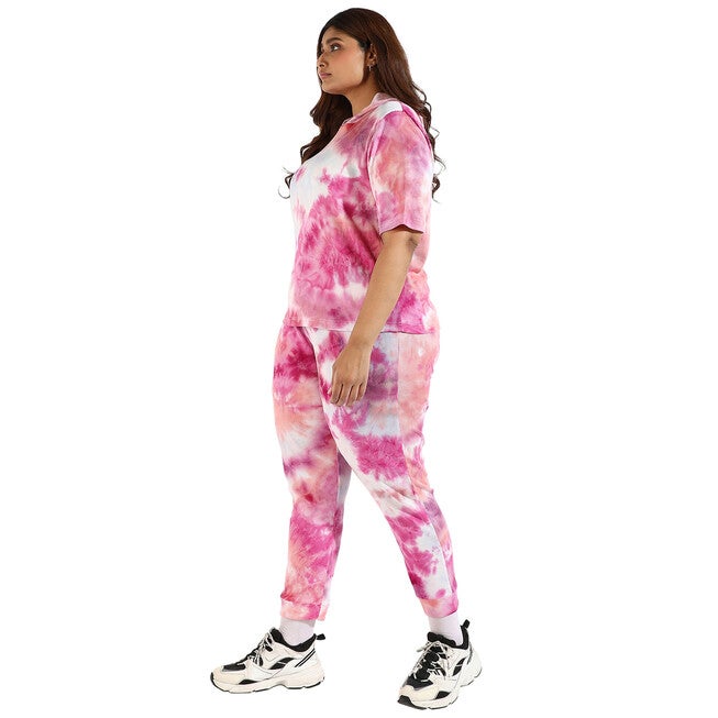 Women Tye-Dye Hooded Co-Ords Set, , alternate image number null