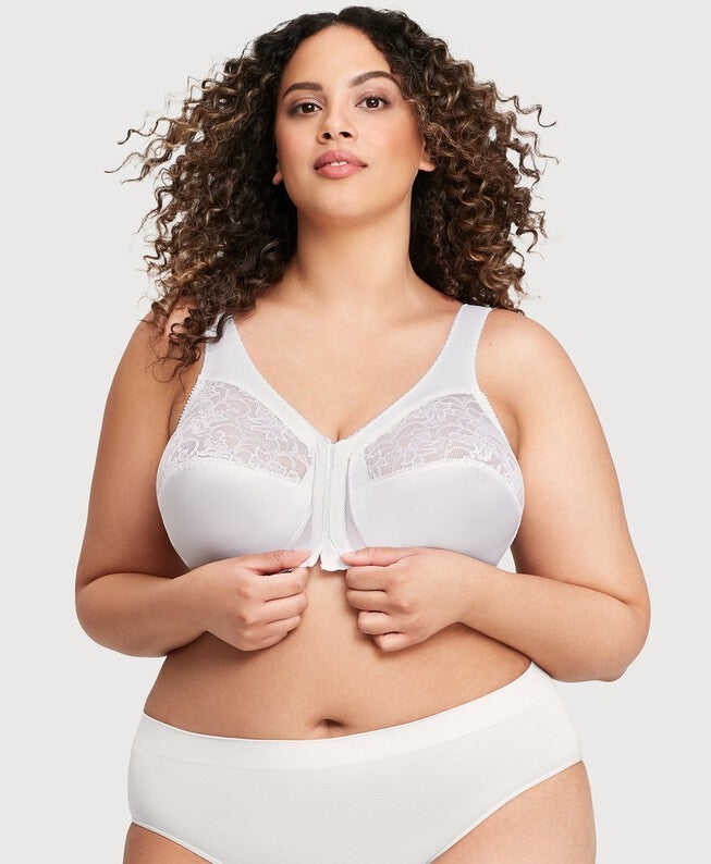 MagicLift Front-Closure Support Bra, White / White, hi-res image number 0