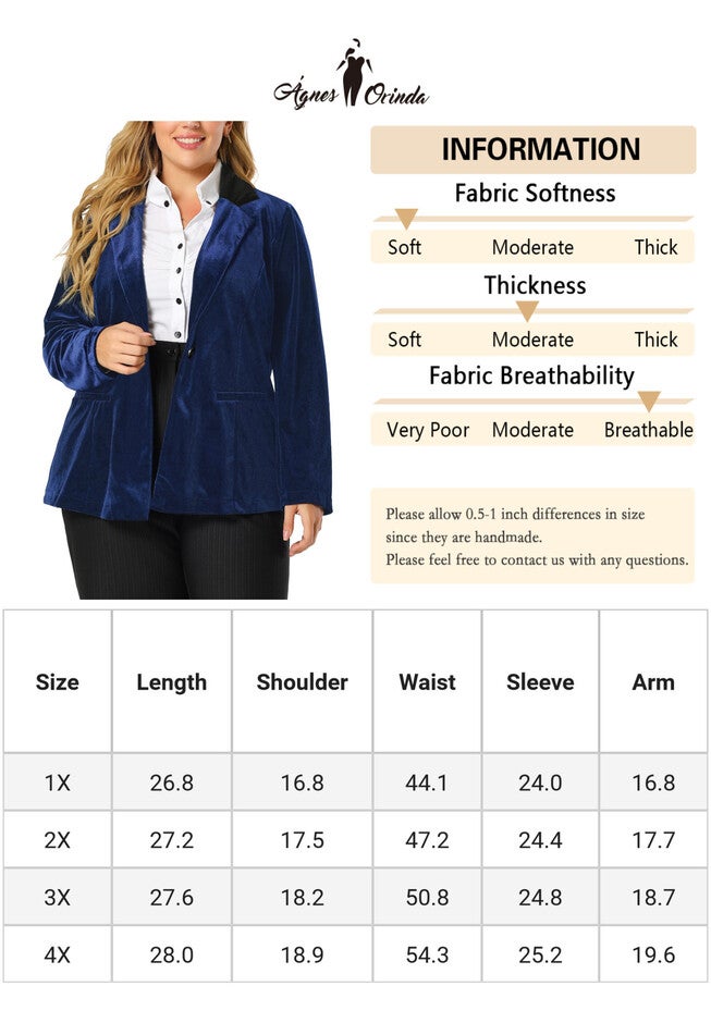 VELVET LAPEL SUIT BLAZER, Royal Blue / Navy, alternate image number 4