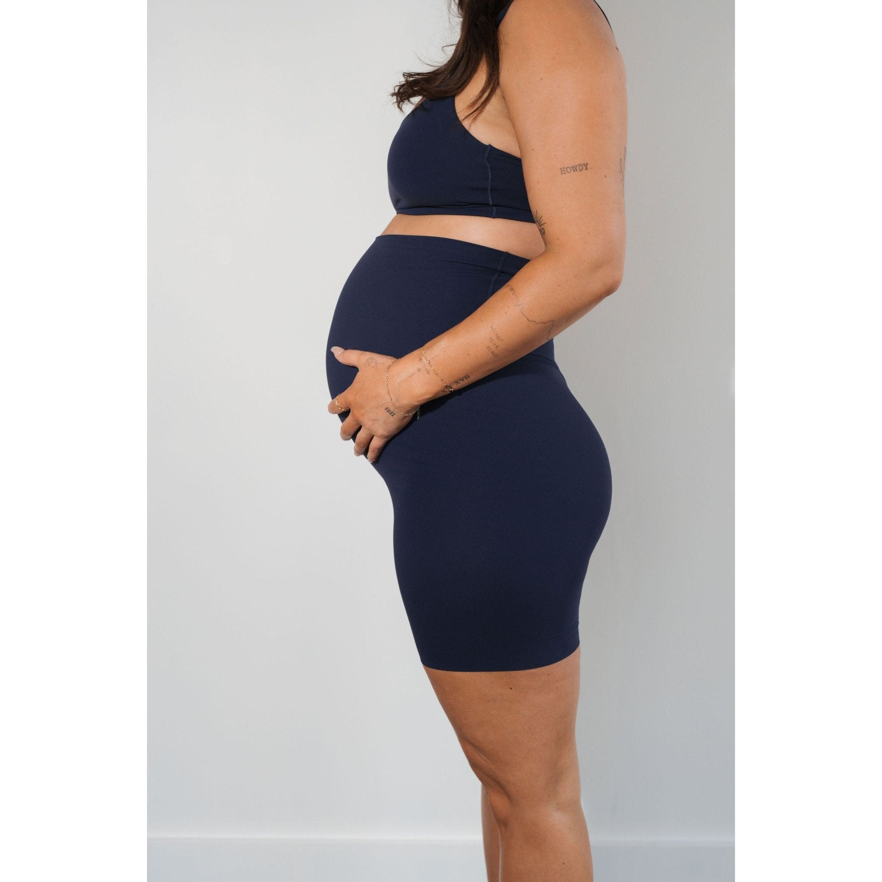 Cloud II Maternity Rider Short, Oxford / Navy, alternate image number 2