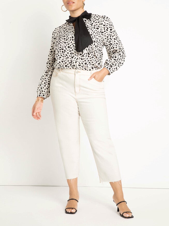 Reina Tie Neck Blouse, , alternate image number null
