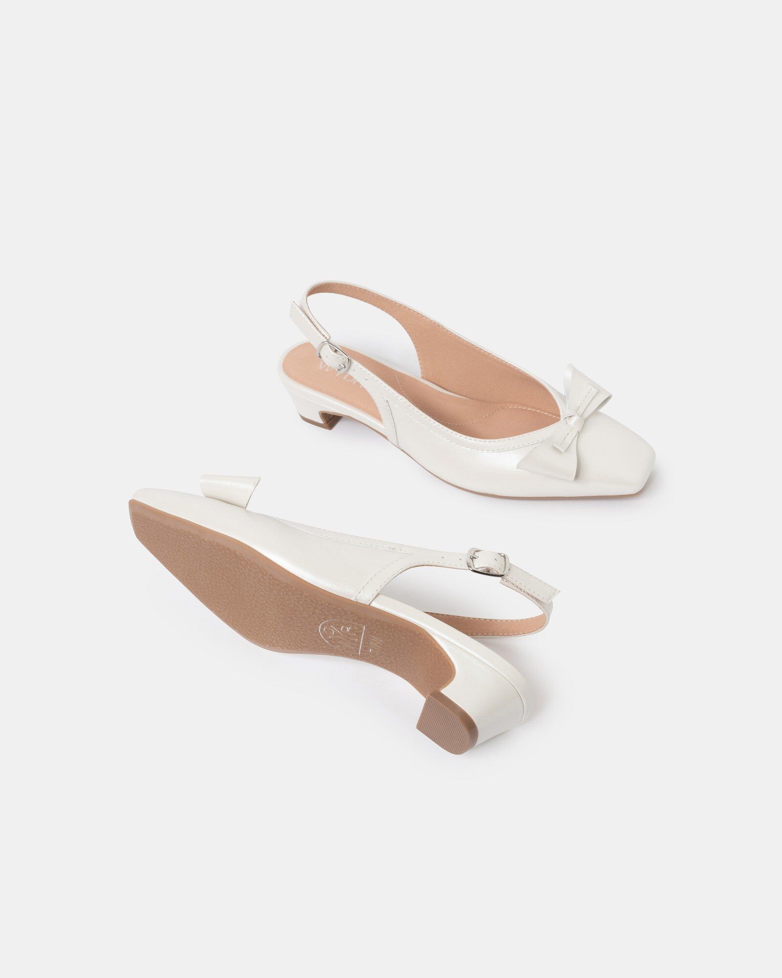 Ivy Bow Bridal Heels, Pearl White / White, alternate image number 3