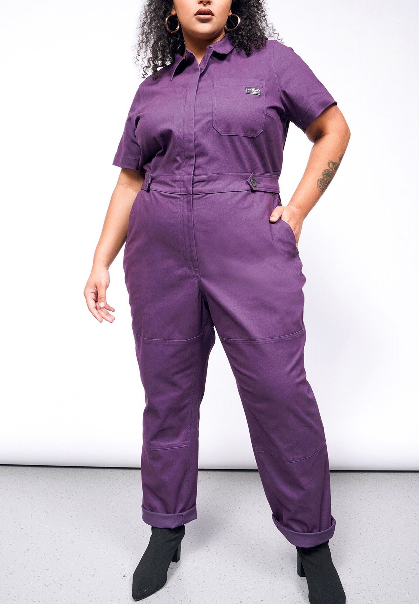 The Essential High Waisted Coverall, PLUM / Purple, hi-res image number 0