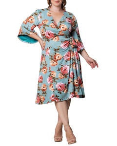 Plus Size Velvet Wrap Dresses