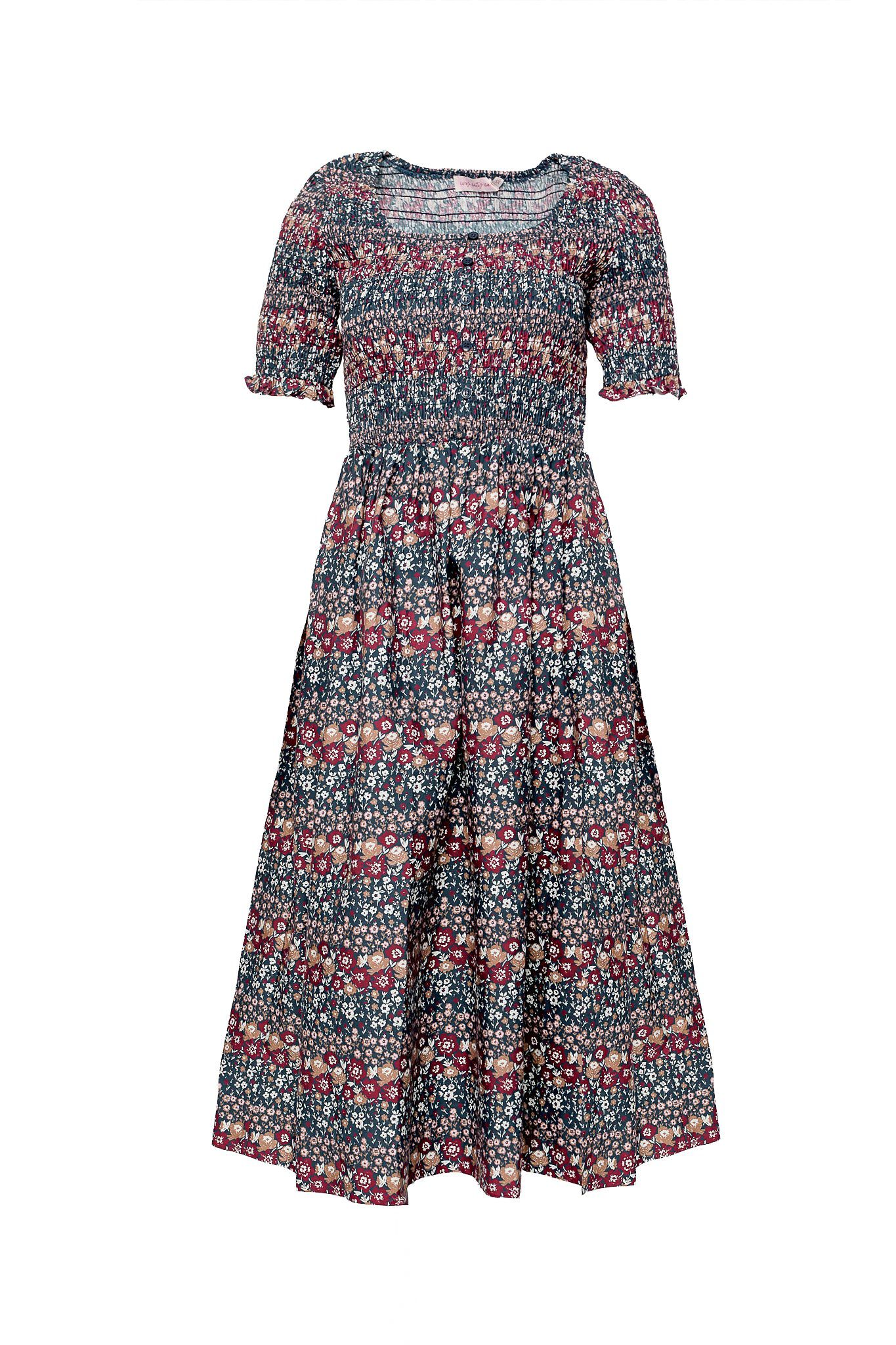 Parker Dress, Dusk Floral Medley / Navy, alternate image number 5