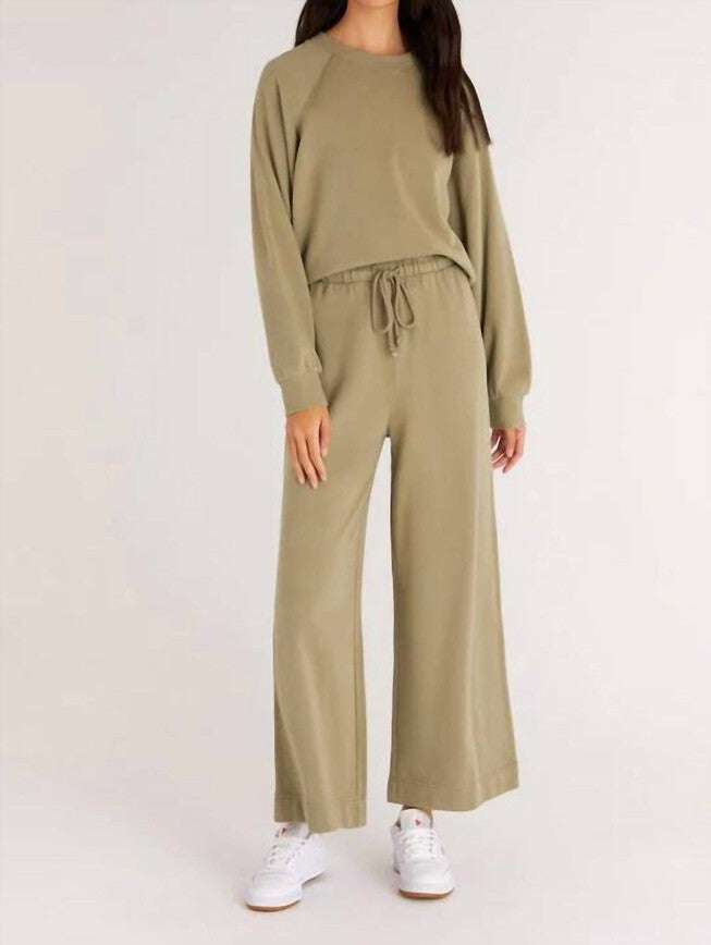 INDIANNA PAPERBAG PANT IN ALOE, Aloe / Sage Green, hi-res image number 0