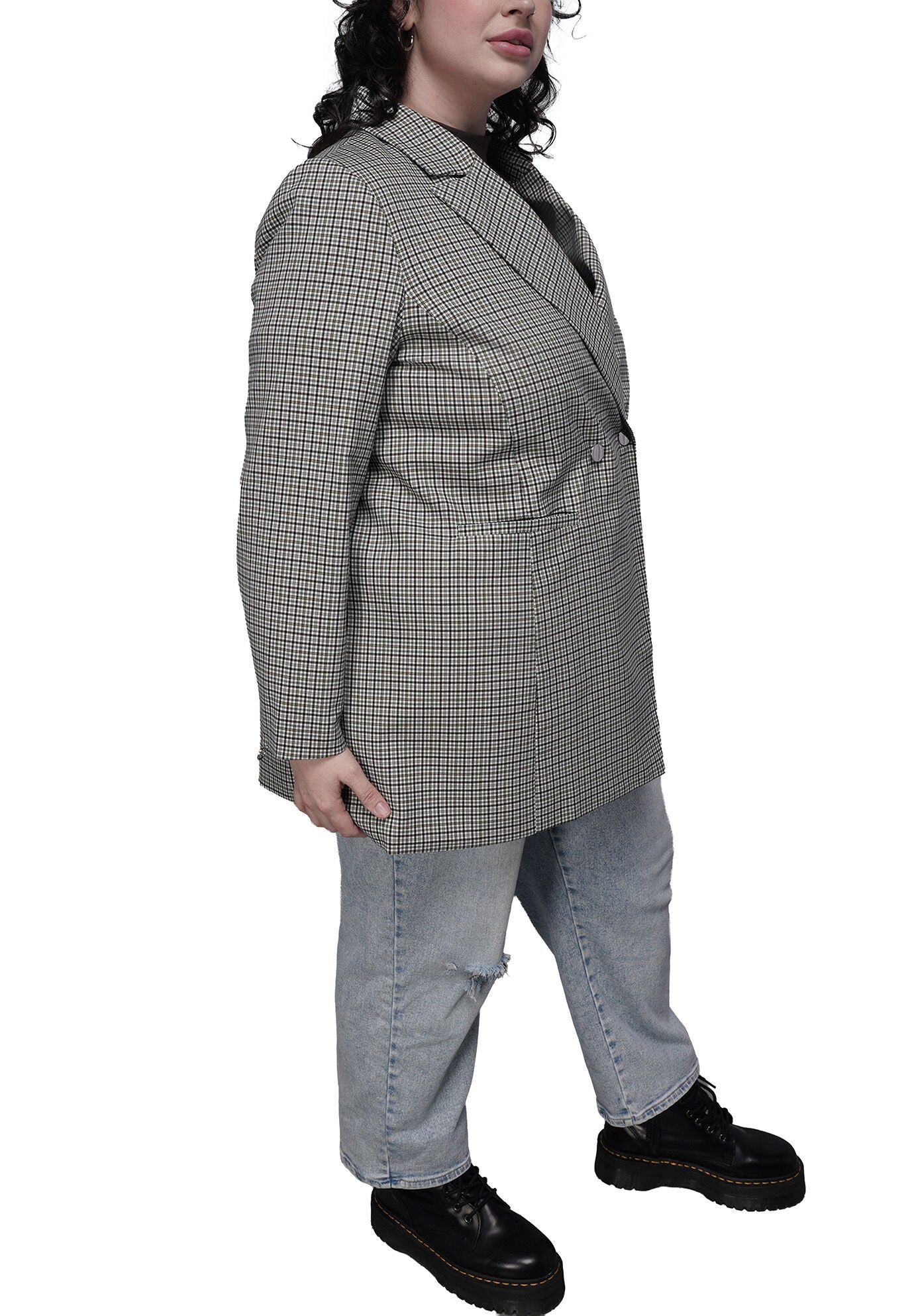 The Empower Zipper Double Breasted Blazer, DARK TEAL / Teal, alternate image number 1