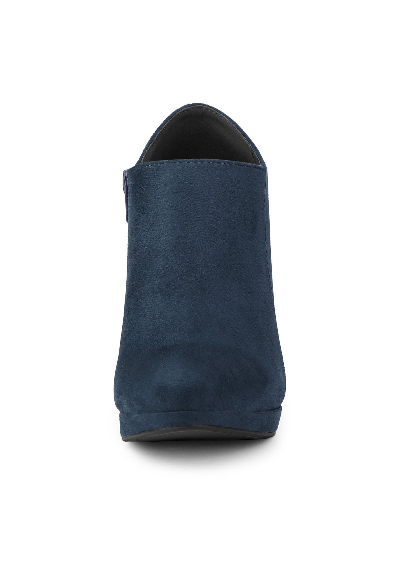 PLATFORM ROUND TOE ANKLE BOOTIES, Navy Blue / Navy, alternate image number 1