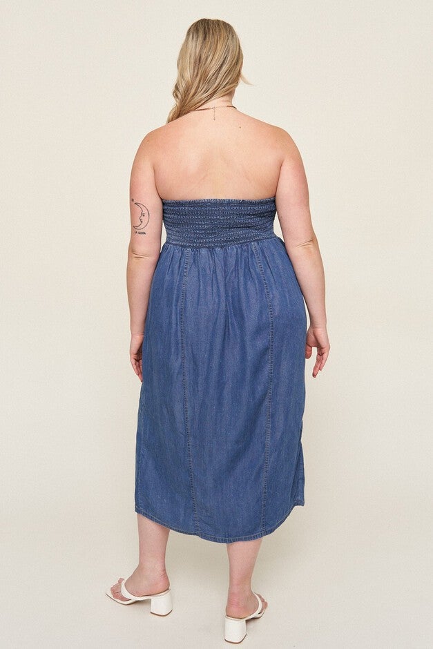 Tahoma Tencel Denim Dress, Denim / Medium Wash, alternate image number 3