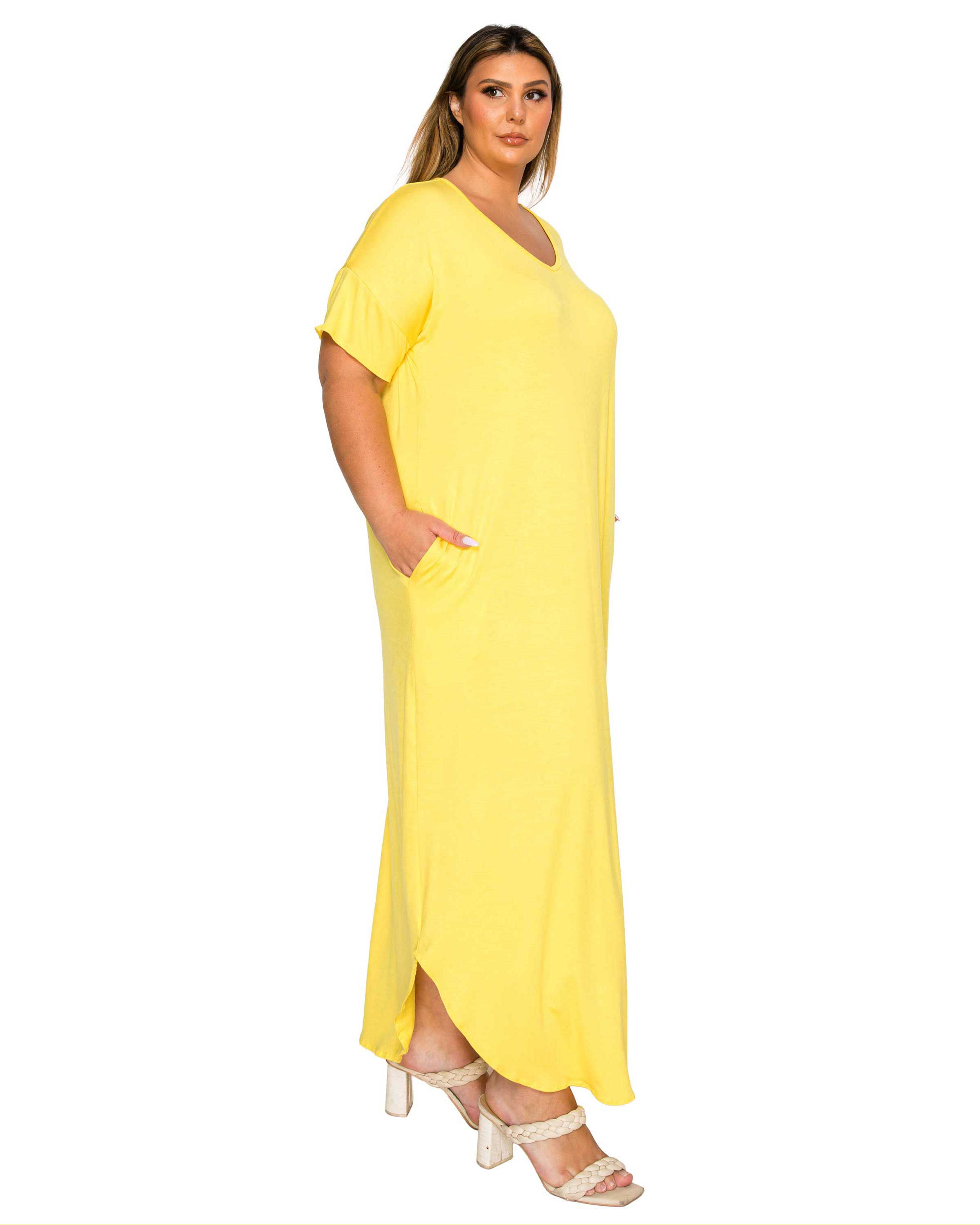 Scarlett Maxi Pocket Dress, Yellow / Yellow, alternate image number 1