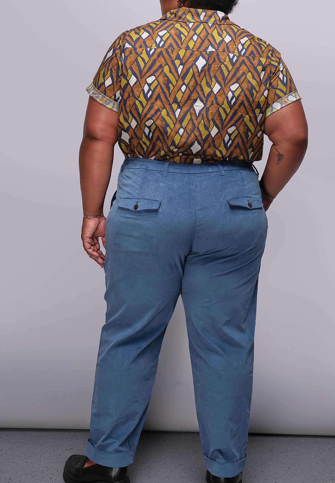 The Empower Velveteen Trouser, OXFORD BLUE / Cornflower Blue, alternate image number 2