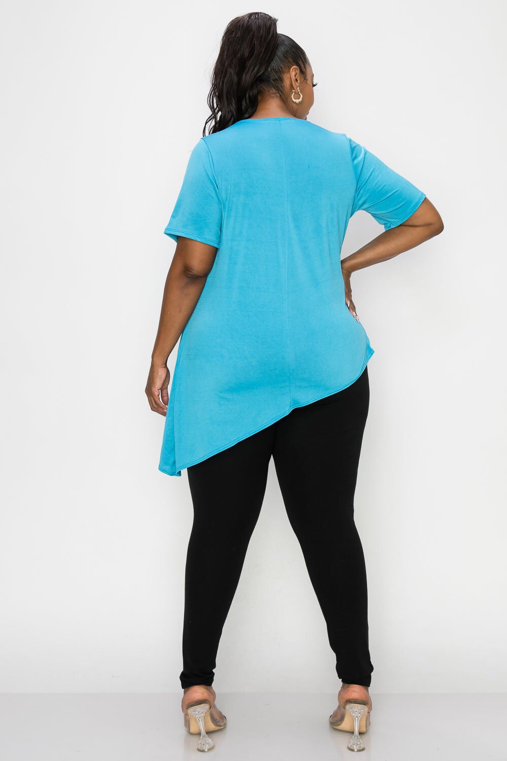 SAVANNAH DRAPED PEPLUM TOP, , alternate image number 8