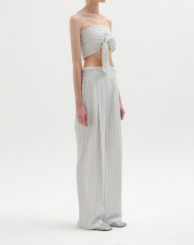 SENSE LONG SCARF IN WHITE STRIPE, , alternate image number null