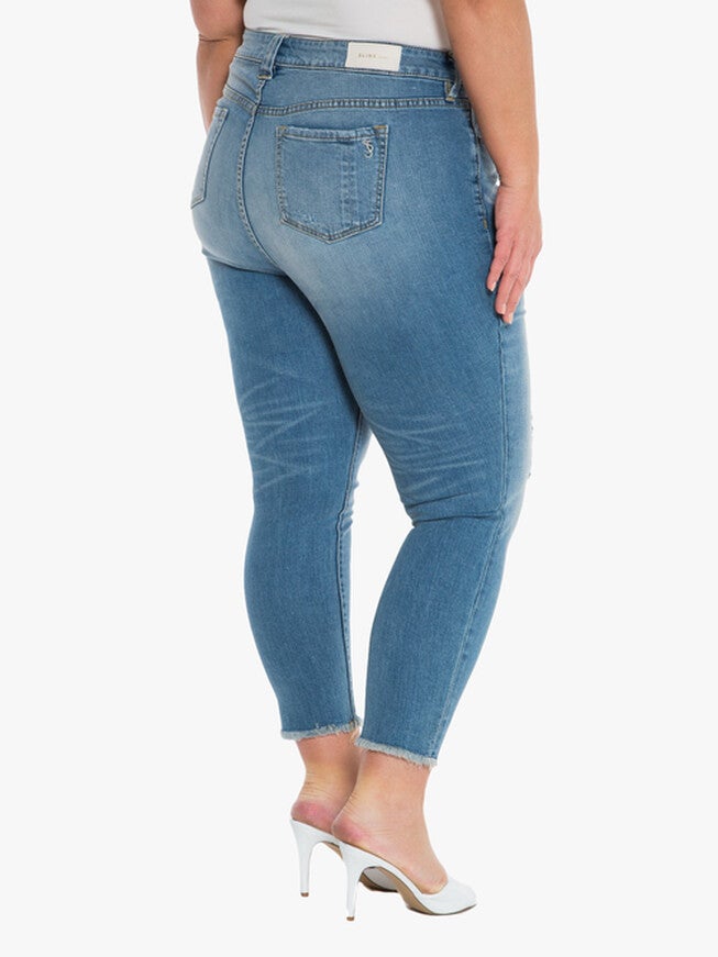 Skylar High Rise Frayed Hem Jeans, CLAIRE / Light Wash, alternate image number 2